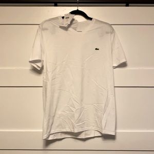 Men’s Lacoste White V-neck T-shirt